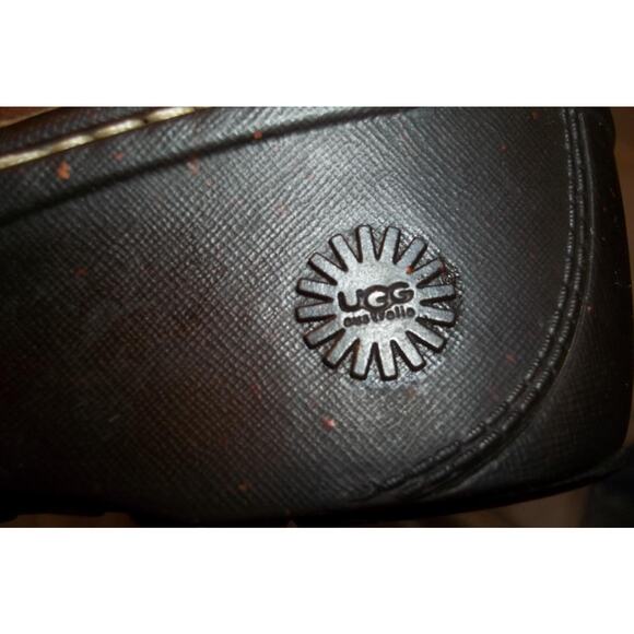 UGG Australia Brown Suede & Textile Clogs Mules Wedge Shoes 8 - Picture 10 of 12